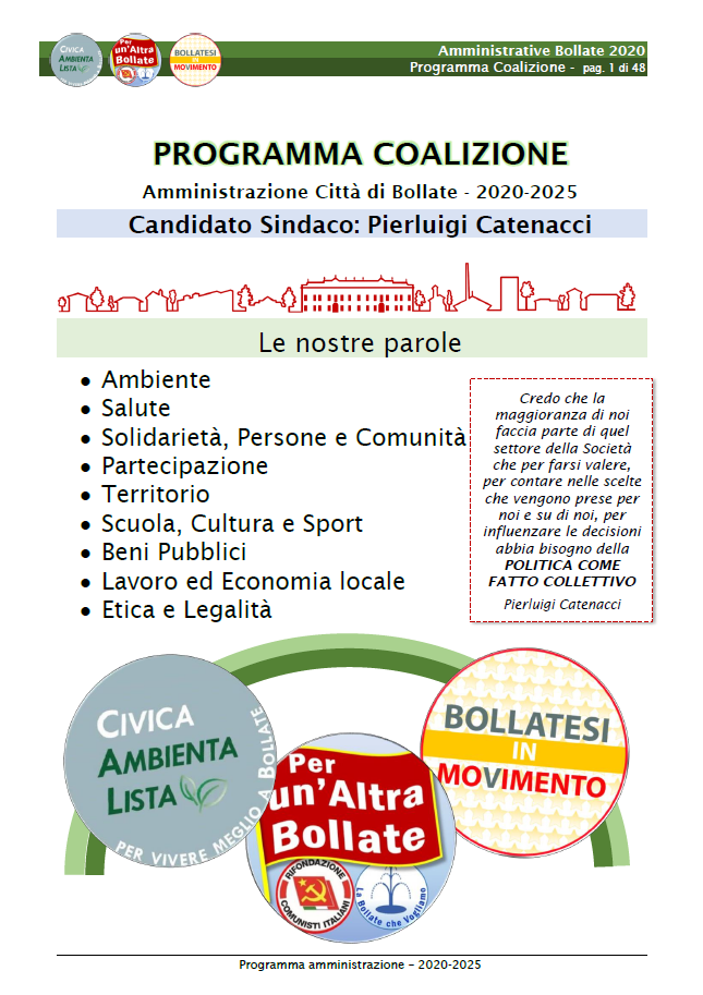 Copertina programma